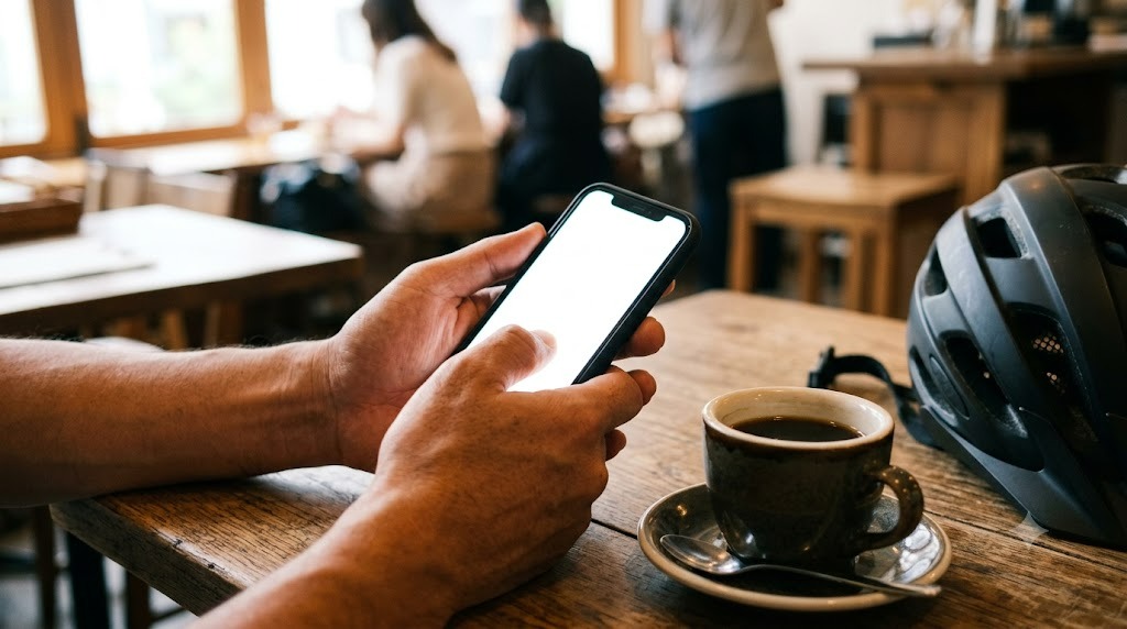 スマートフォンで申し込み手続きをする手元(イメージ)